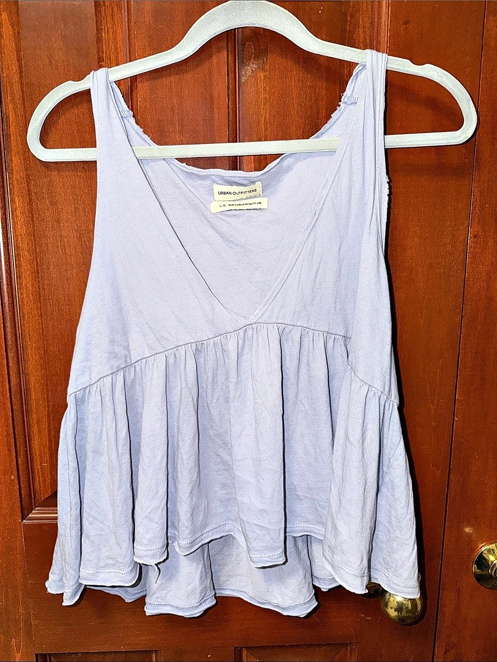 Urban Outfitters Light Lavender Ruffle Tank Top
